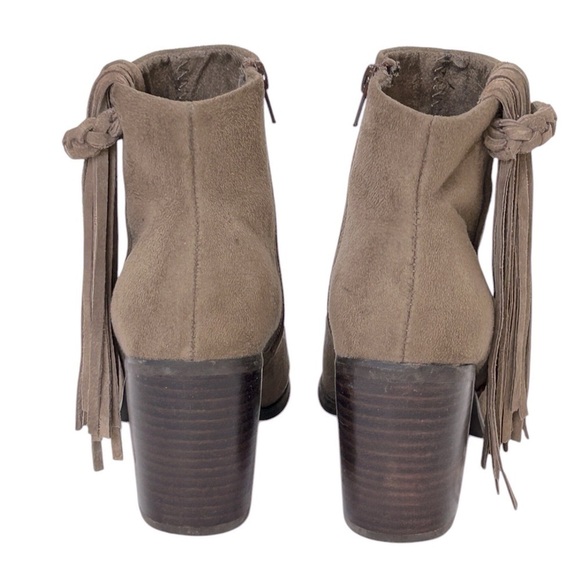 Maurice’s Women's Hailey Suede Fringe Ankle Stacked Heel Boots Size-6 EUC - Picture 5 of 7